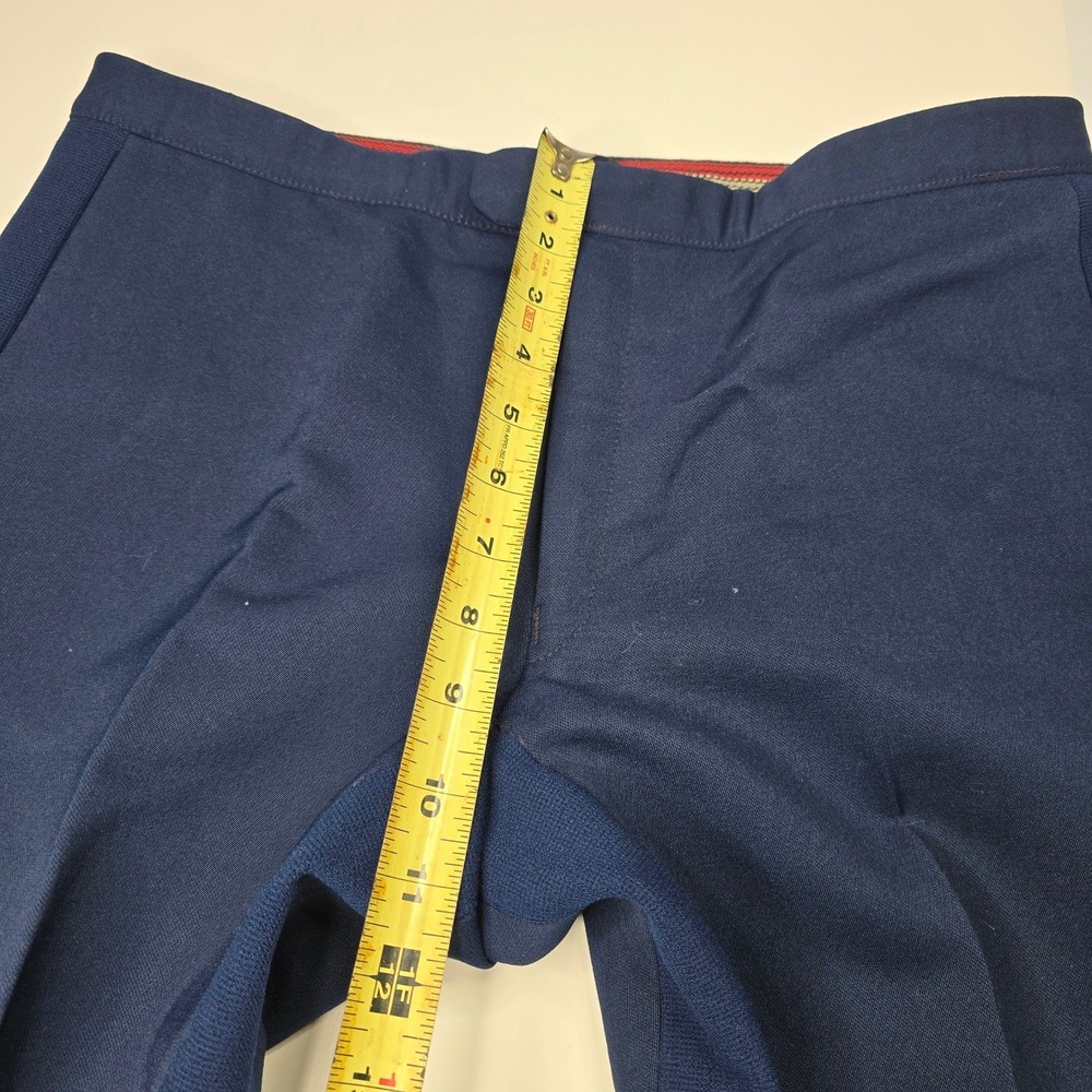 VTG 70s USA Bell Bottoms Blue Stretch Wool Nylon Winter Ski Pants 34X30 - Picture 8 of 9